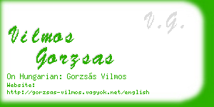 vilmos gorzsas business card