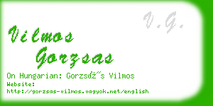 vilmos gorzsas business card